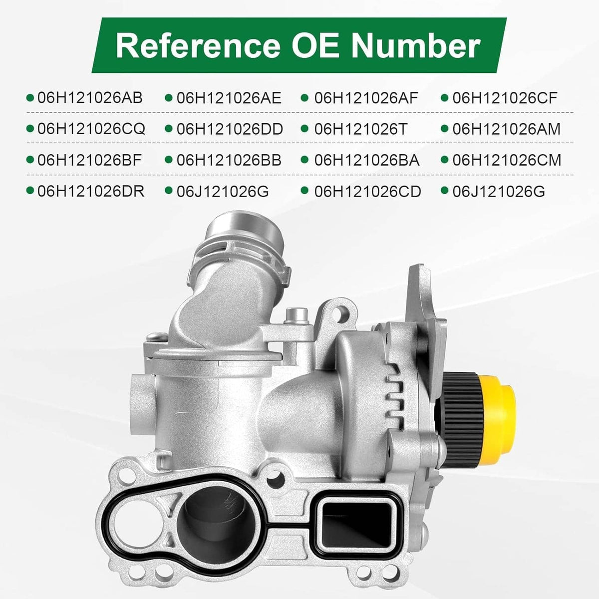 Solidspare Water Pump & Thermostat For Audi A3 A4 A5 VW CC Tiguan GTI 1.8T 2.0T 06H121026