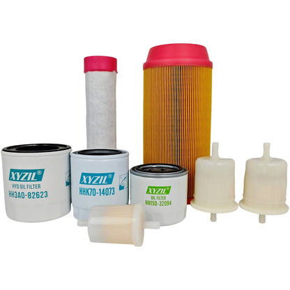 Solid Spare Filter Kit Fit for Kubota K3181-82250 HHK70-14073 HHK70-14070 HHK32-16770