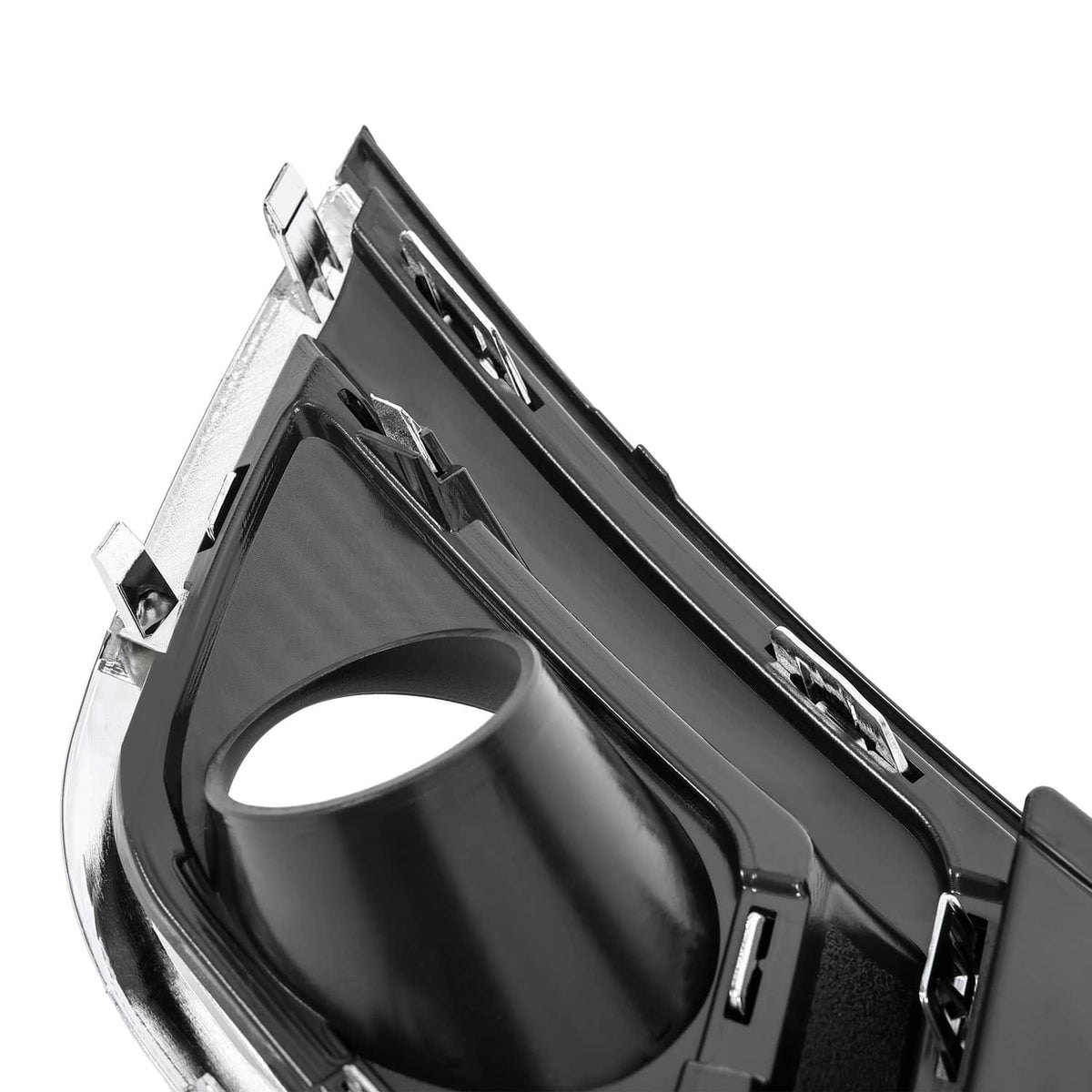 Solid Spare Fog Light Bezel Cover Trim Front Left Black Chrome For Chevy Traverse 2013-2017
