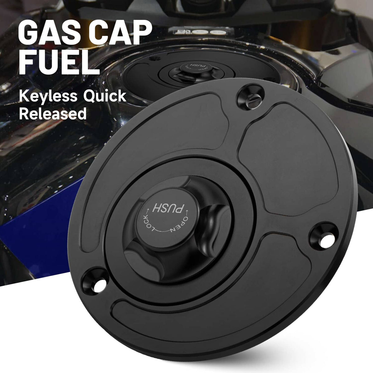Solidspare Fuel Gas Tank Cap Black For YAMAHA YZF600 YZF1000 FZ1 FZ6 R1 R6 YSR50 FZR750 NEW