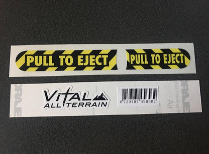 PULL TO EJECT Decal / Sticker Set for Jeep Wrangler JK, JKU, Sahara, Rubicon, SE