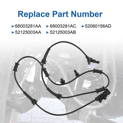 Solidspare ABS Wheel Speed Sensor Set For Dodge Nitro 2007 2010 2011 3.7L 4.0L Front Rear