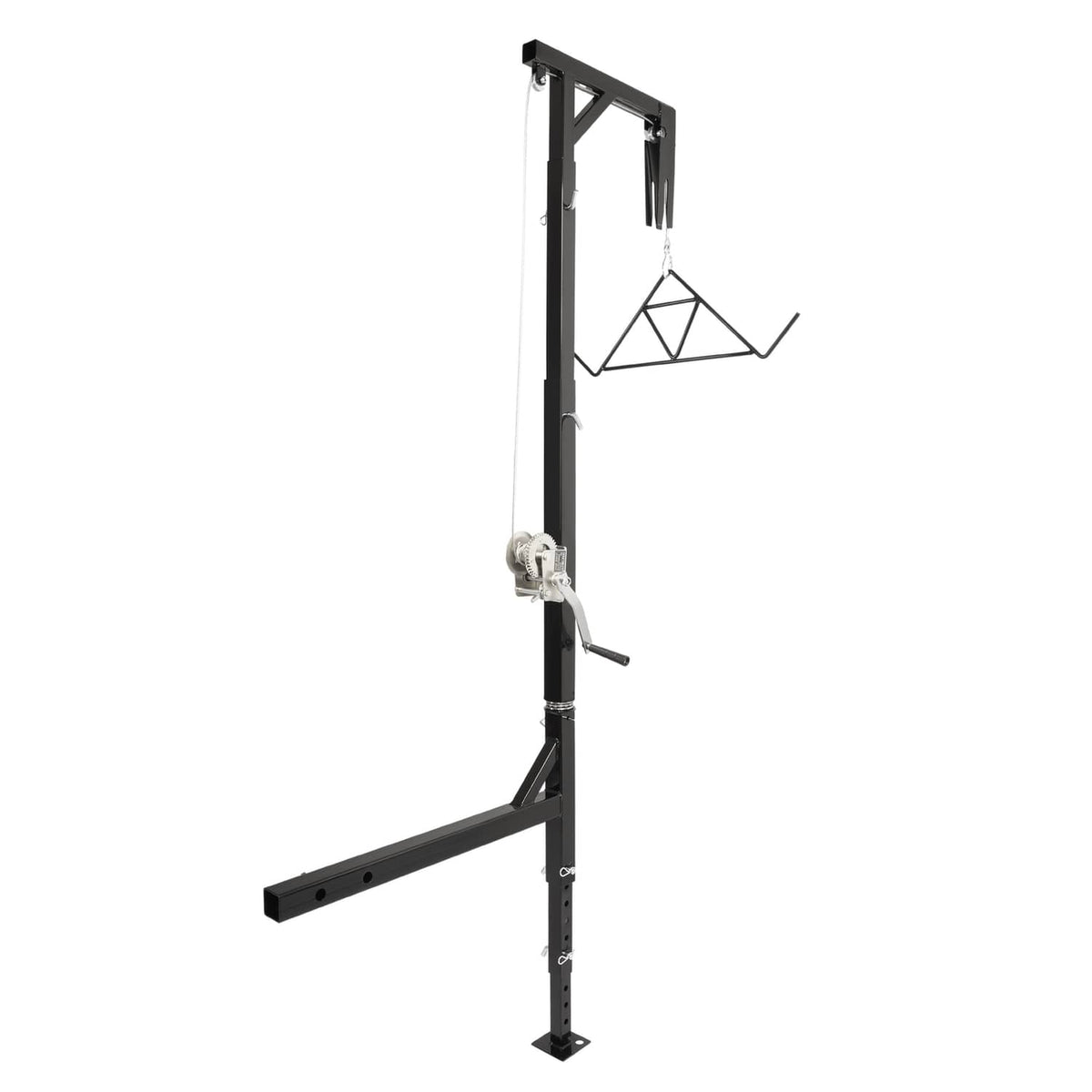 Solid Spare 600lb Truck Hitch Game Hunting Deer Hoist w/ Winch-360 Swivel 2" Hitch Receiver