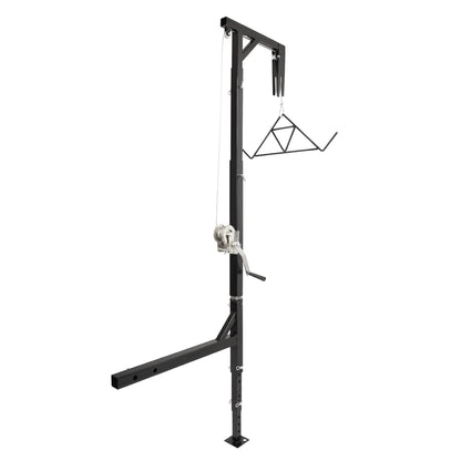 Solid Spare 600lb Truck Hitch Game Hunting Deer Hoist w/ Winch-360 Swivel 2" Hitch Receiver