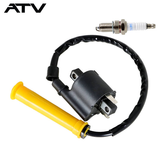 Solidspare Ignition Coil Spark Plug W/Cap For Honda 2007-2013 Rancher 420 30510-HP5-601