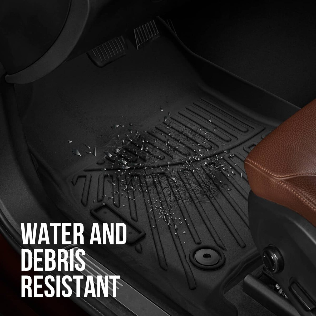 Solidspare TPE Rubber Floor Mats Liners All-Weather for 2019-2024 Ram 2500 3500 Crew Cab