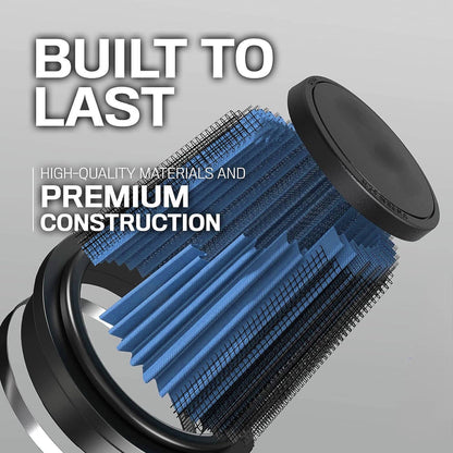 Solidspare 4'' 102mm Long High Flow Inlet Cone Dry Filter Cold Air Intake Replacement Blue