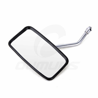 Solidspare Rectangle 10mm M10 Rear View Side Mirrors Adjustable For Honda Kawasaki Yamaha