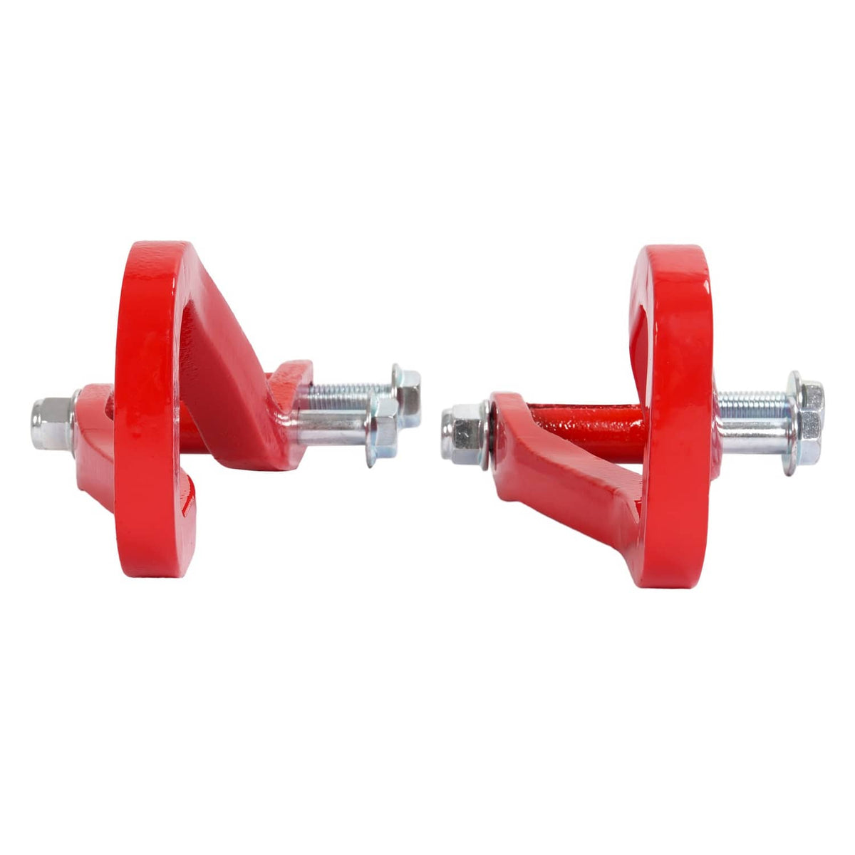 Solid Spare For GMC Sierra 1500 2019-2026 Heavy Duty Front Car Tow Hooks w/ Bolts Red