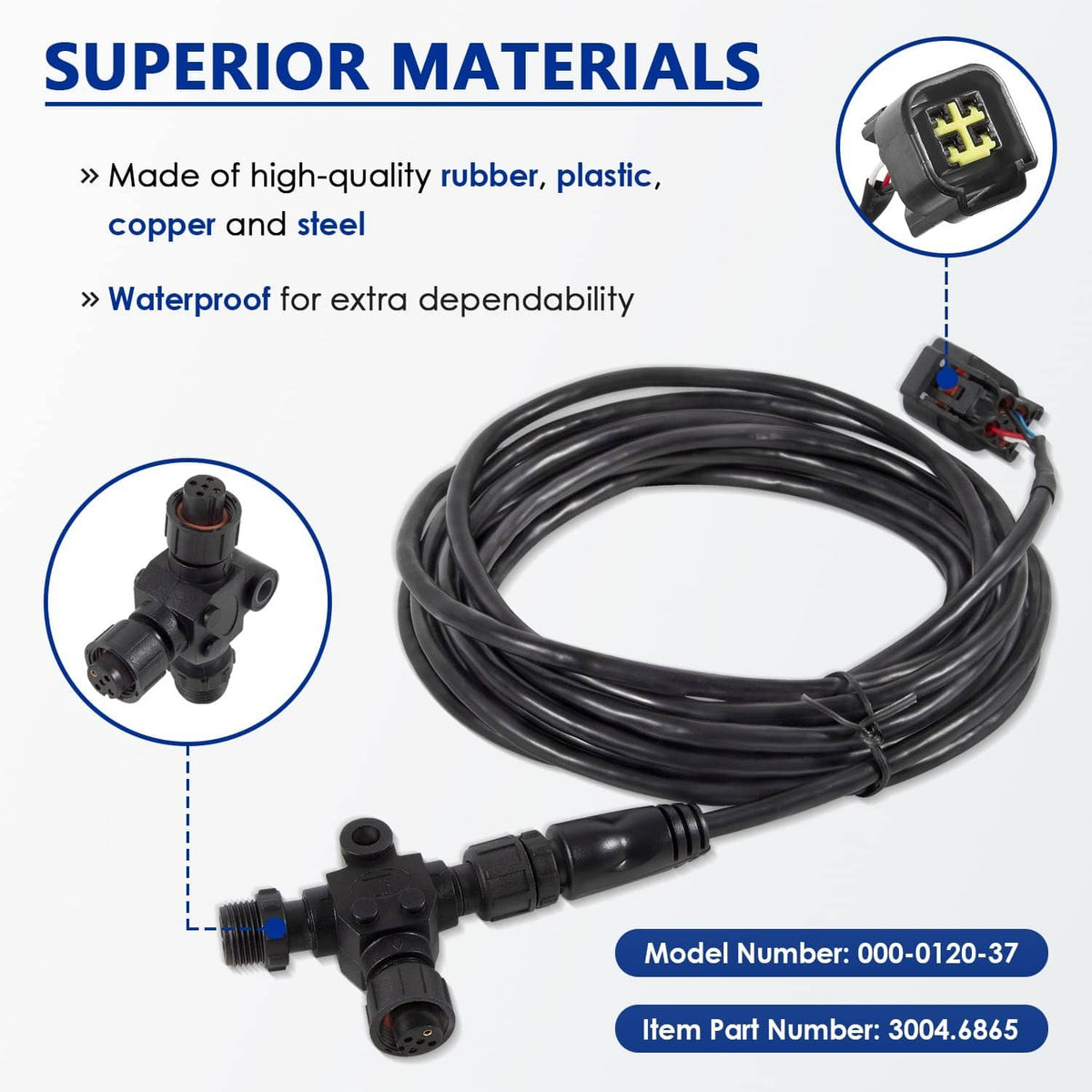 Solidspare 000-0120-37 Engine Interface Cable NMEA 2000 & "T" For Yamaha Outboard 2006-2023