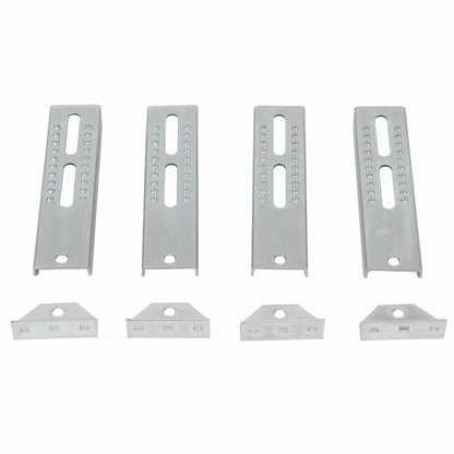 Solidspare 8PCS 10" Galvanized Swivel  Boat Trailer Vertical Bunk Board Brackets Bolster