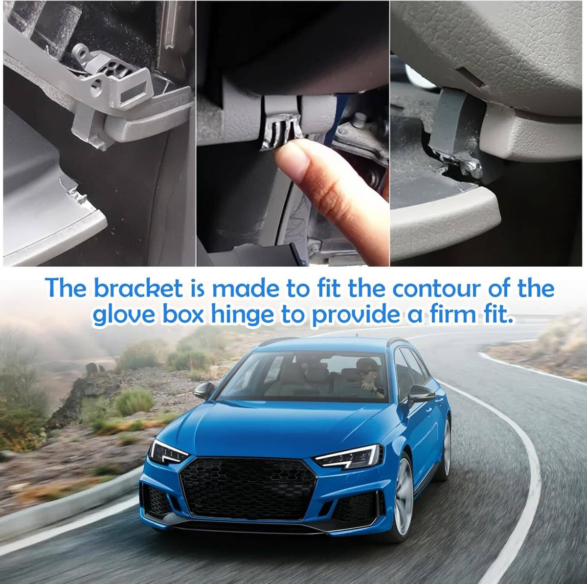 Solidspare Glove Box Lid Hinge Snapped Repair Fix Brackets Kit For 2002-2014 Audi / SEAT