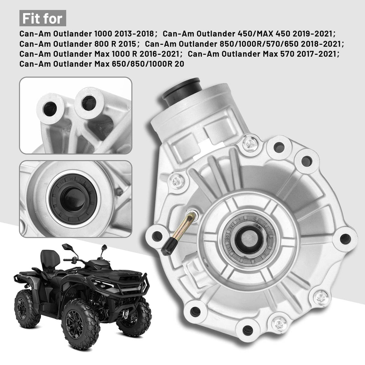 Solidspare For Can-Am Outlander 1000 2013-2018 / 1000R 2018-2021 Rear Differential Diff