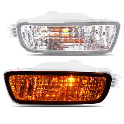 Solid Spare For Toyota Tacoma 2001-2004 Headlights Corner Signal Lights Bumper Lamp w/Bulbs