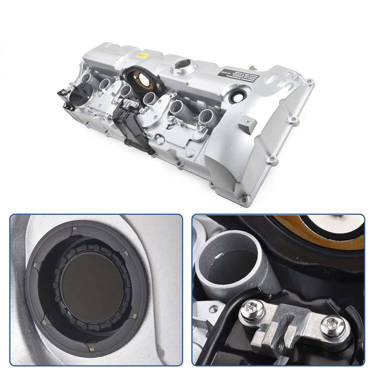 Solidspare Upgrade Aluminum Valve Cover For Bmw N52 E70 E82 E90 E91 328i 528i 128i X3 X5 Z4