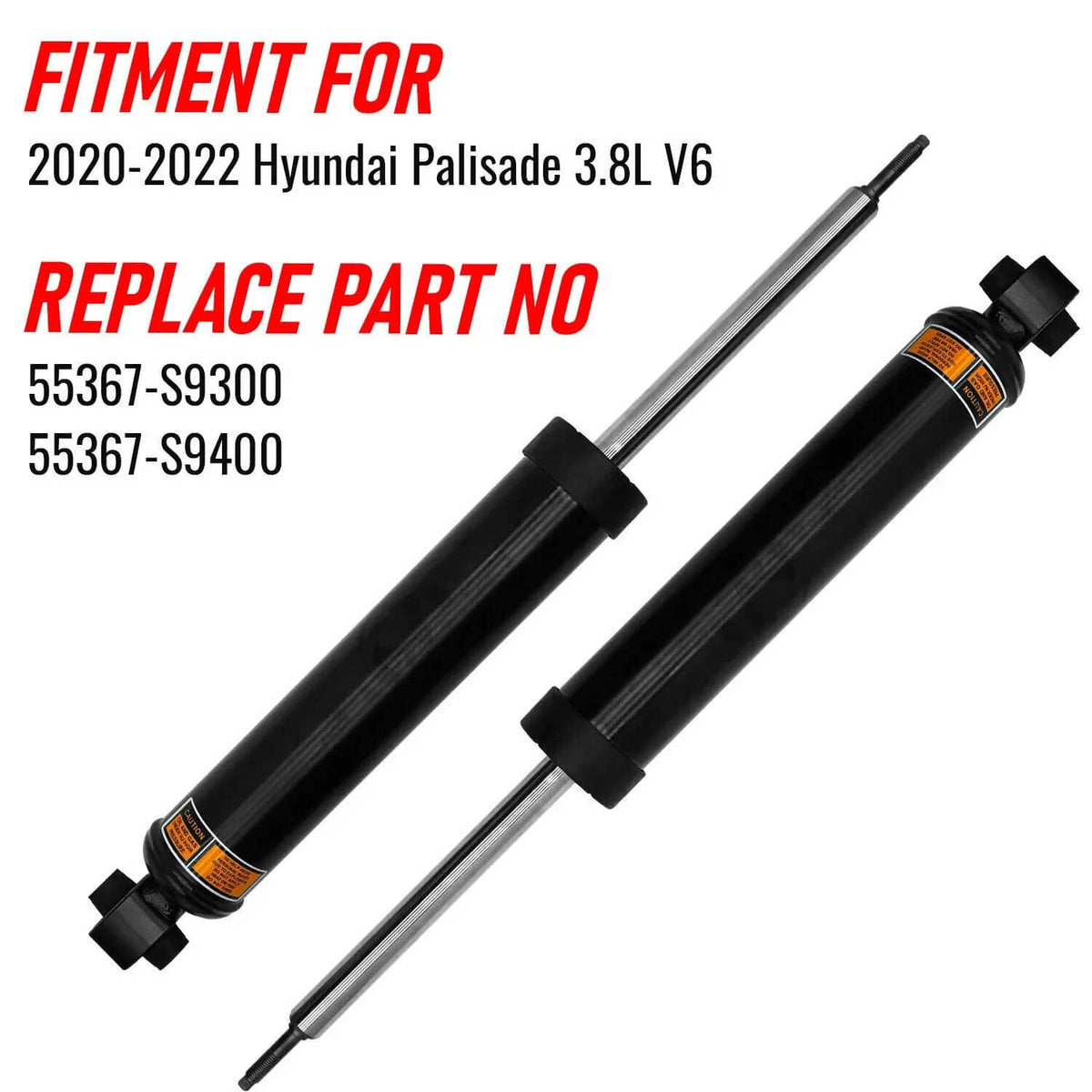 Solidspare 2Pcs Rear Shock Absorber For 2020-2022 Hyundai Palisade 55367-S9300 55367-S9400