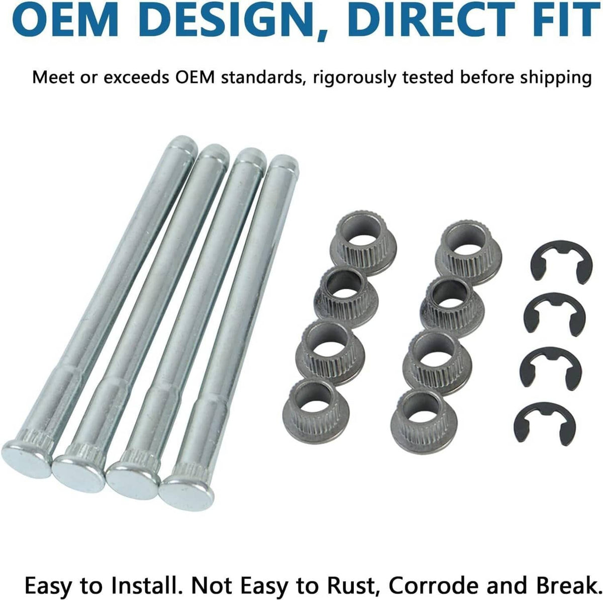 Solidspare Fits For 1994-2004 Chevy S10 & GMC S15/Sonoma Door Hinge Pins and Bushing Kit