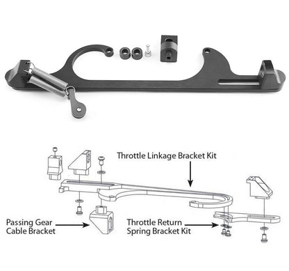 Solidspare New Throttle Cable Carb Bracket For Holley 4150 4160 Carburetor 350 SBC Aluminum