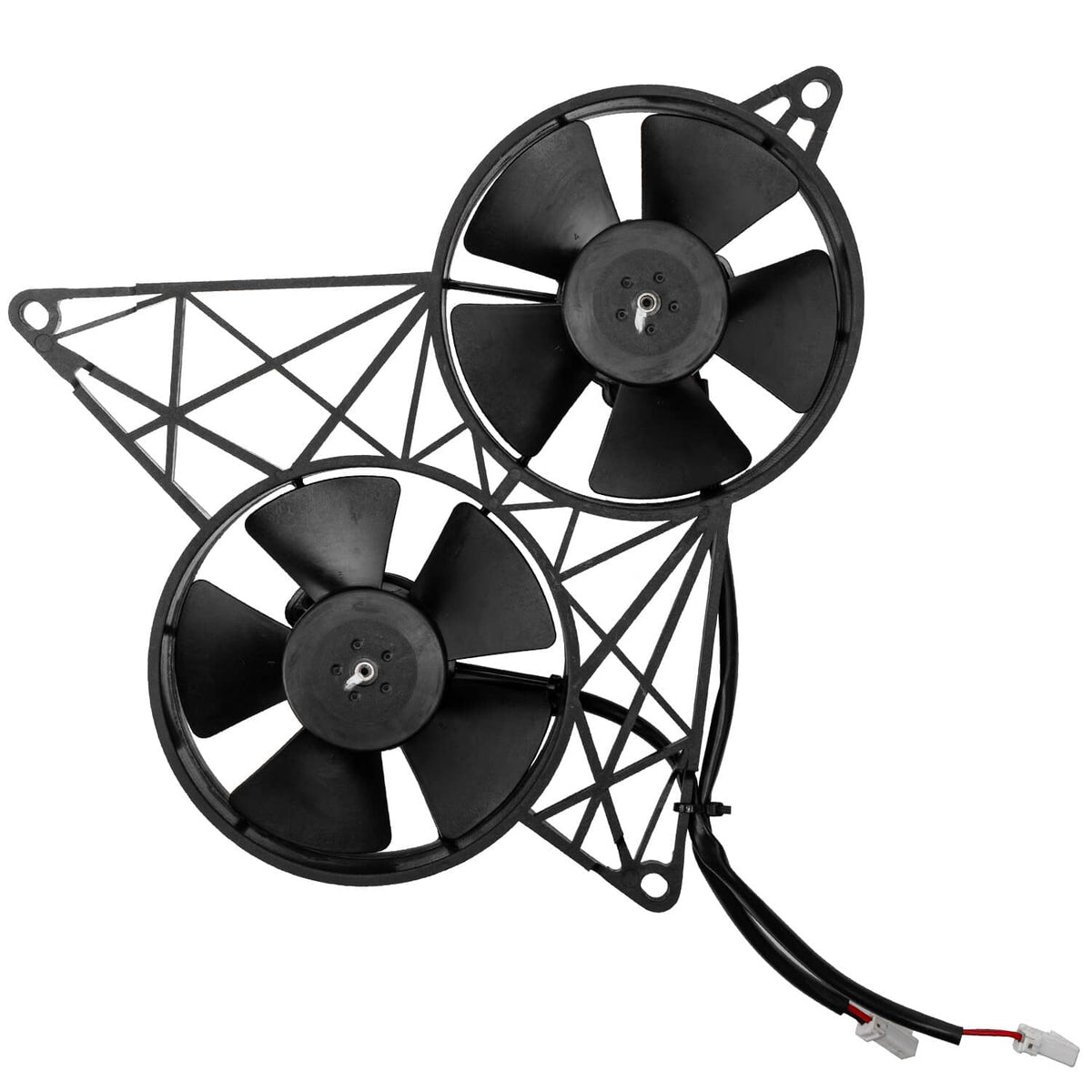 Solidspare Electric Radiator Cooling Fan with Bracket fits for Harley V-Rod 2004-2013 Black