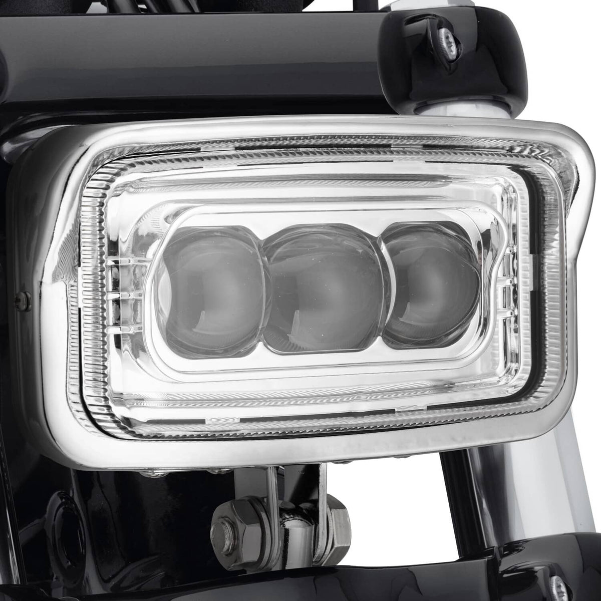 Solidspare Front Headlight Rectangle LED Lamp w/ Hi/Lo for Harley Honda Cafe Racer Custom