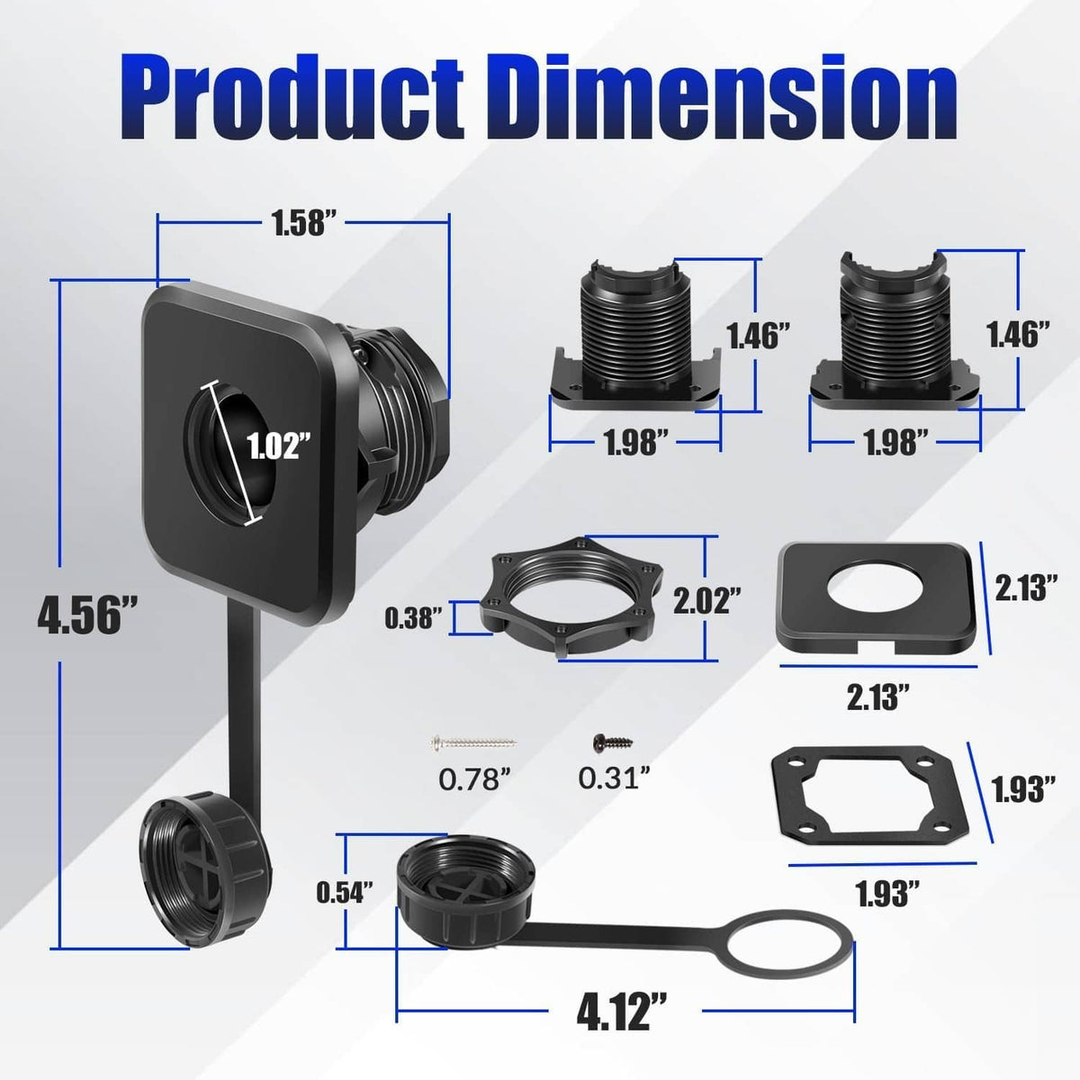Solidspare Bulkhead Connector Kit Quick Connect/Disconnect, for LiveScope 010-13350-00