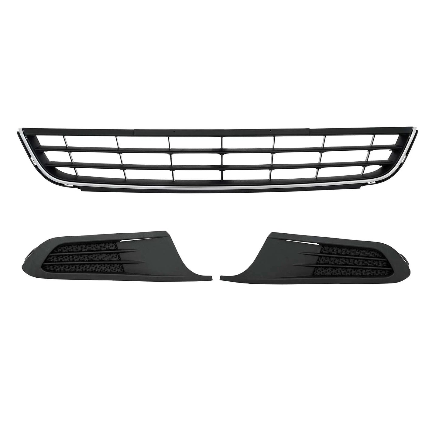 For 2011-2013 2014 Volkswagen VW Jetta Front Lower Grille & Fog Light Cover Kit