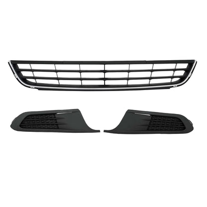 For 2011-2013 2014 Volkswagen VW Jetta Front Lower Grille & Fog Light Cover Kit