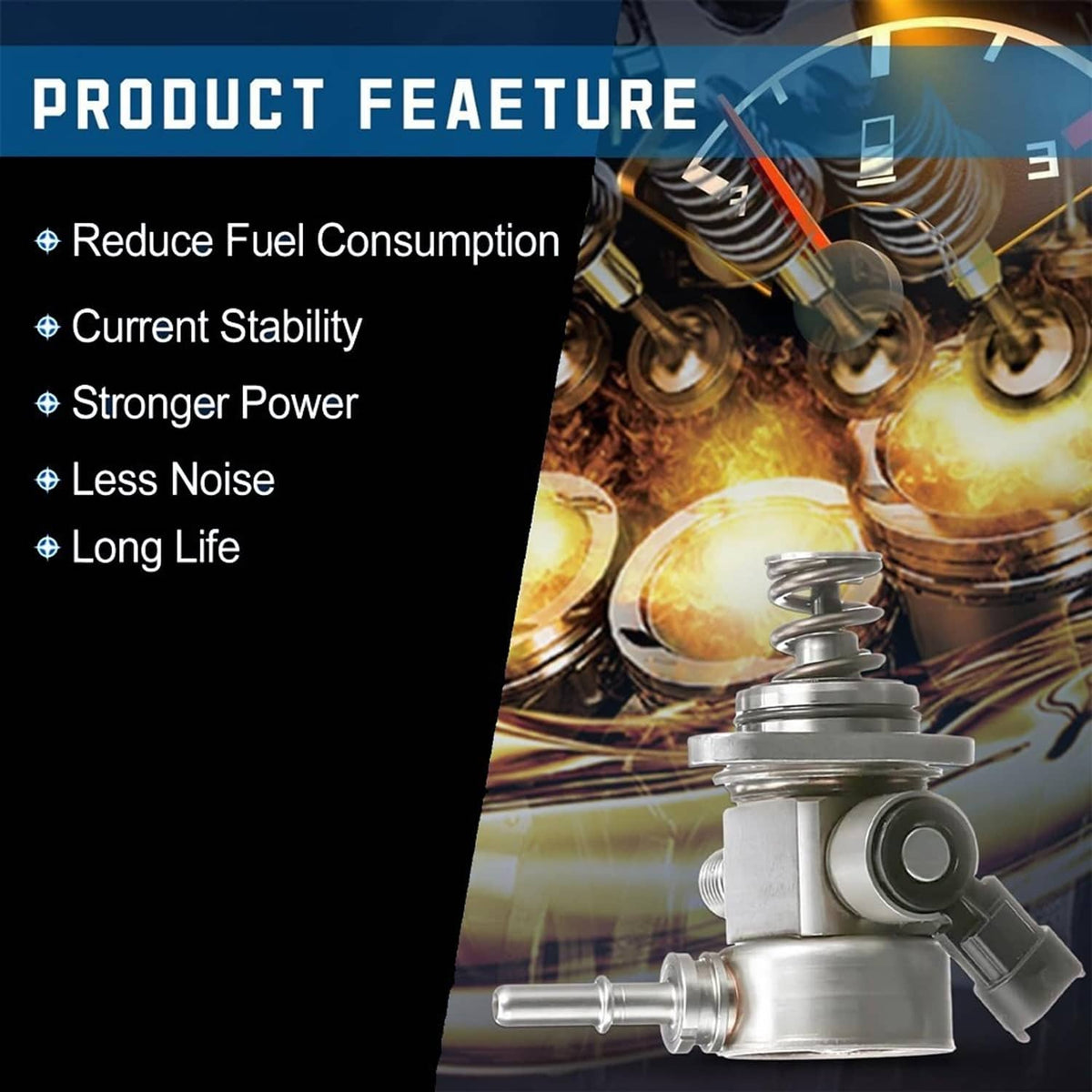 Solidspare High Pressure Fuel Pump For 2015-2017 Kia Hyundai Santa Fe 3.3L 3.8L 35320-3C220