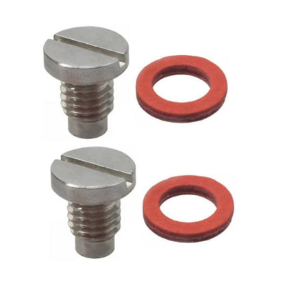 Solid Spare Slot Head Drain Fill Plug Screw & Gasket Kit For Yamaha Outboards Lower Unit 2Pc