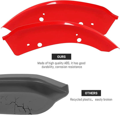 Solidspare Front Bumper Lip Splitter Trim Cover For 2015-2021 Dodge Charger SRT Scat Red