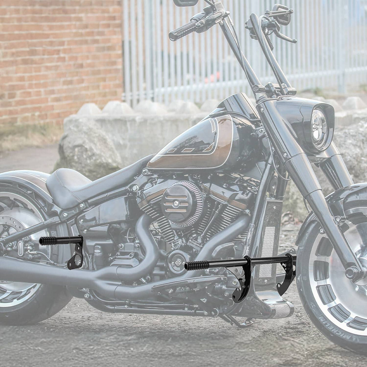 Solidspare Highway Footpeg Engine Guard Crash Bar+Passenger Peg For Harley Low Rider 18-24