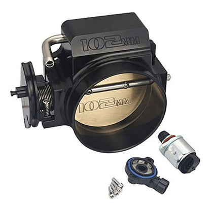 Solidspare Black 102mm Throttle Body w/Throttle Cable & TPS IAC For GM Gen III LS1 LS2 LS6