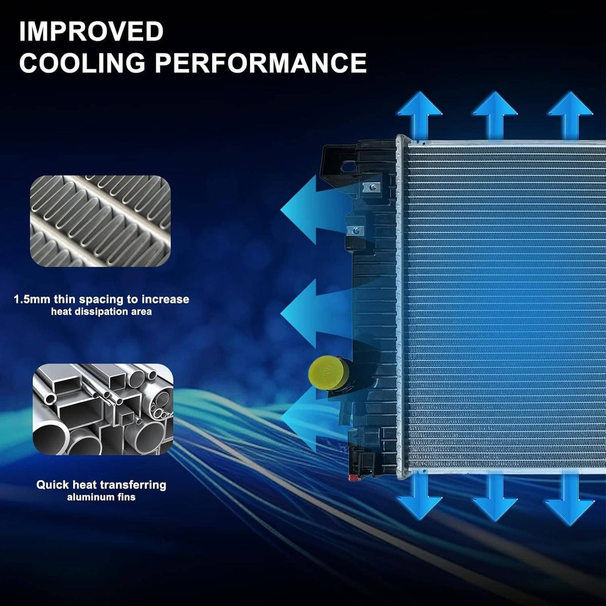 Solidspare 13510 Radiator For 15-20 Ford F150 3.5L 5.0L 18-21 Expedition Lincoln Navigator