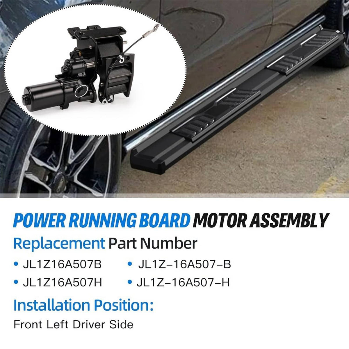 Solidspare Left & Right Side Power Running Board Motor For 18-24 Ford Expedition w/ Bracket