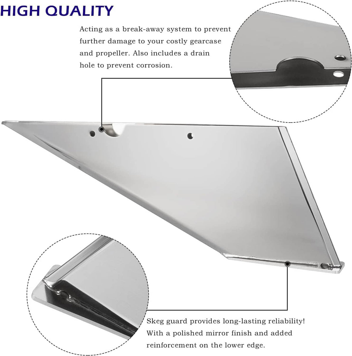 Solidspare Inboard Skeg Guard Protecter for Volvo SX DP 1995-2006 Replace Part 99022 99052