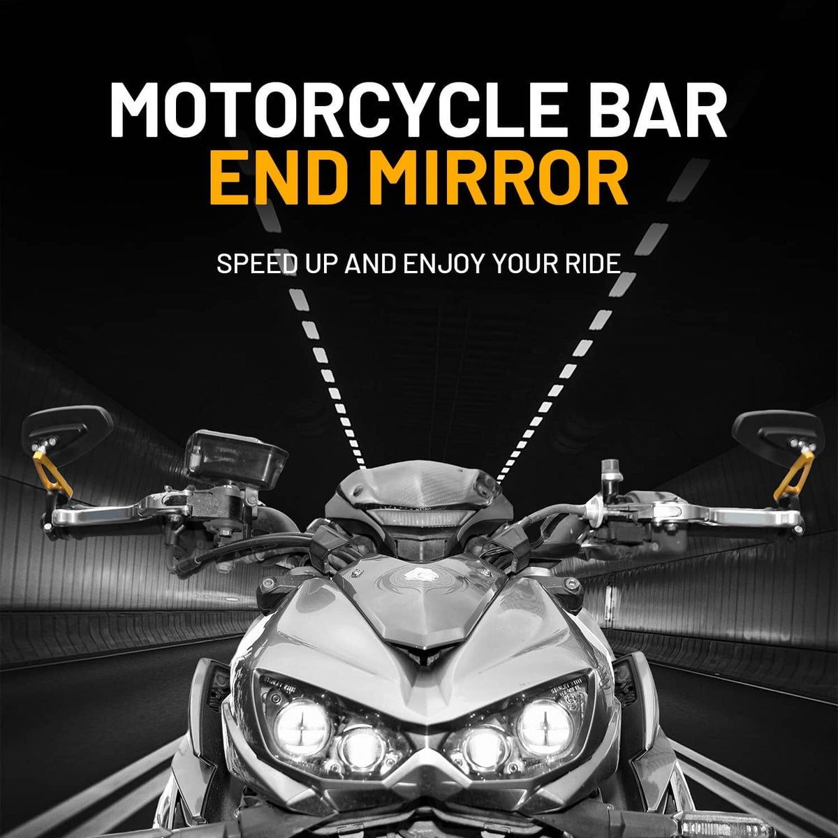 Solidspare For Yamaha FZ07 FZ09 MT07 MT09 MT03 MT10 Motorcycle Handle Bar End Mirrors 22mm