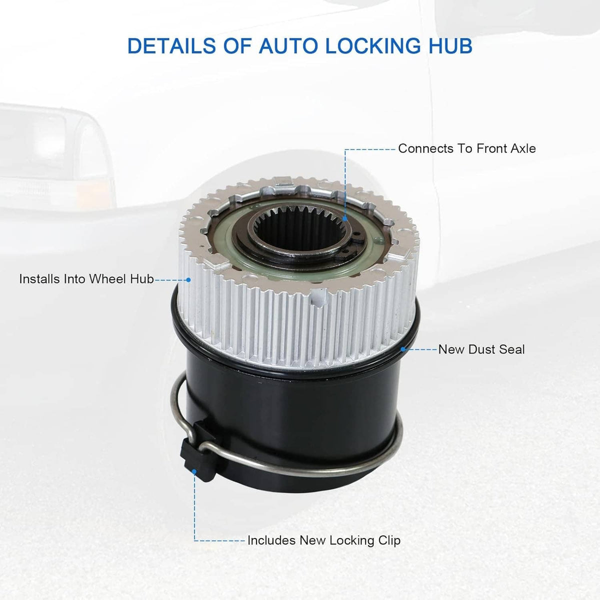 Solidspare 2x Front Auto Locking Hub 4x4 For 1999-2004 Ford F250 F350 F450 F55 Super Duty