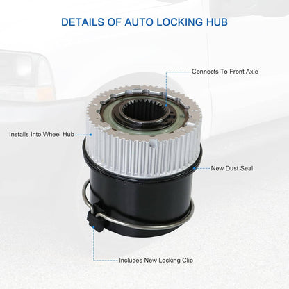 Solidspare 2x Front Auto Locking Hub 4x4 For 1999-2004 Ford F250 F350 F450 F55 Super Duty