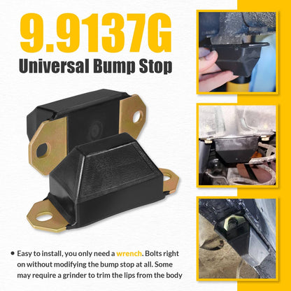 Solidspare 9.9137G Universal Bump Stop Set For 1976-1983 Jeep CJ5 & 1976-1986 Jeep CJ7