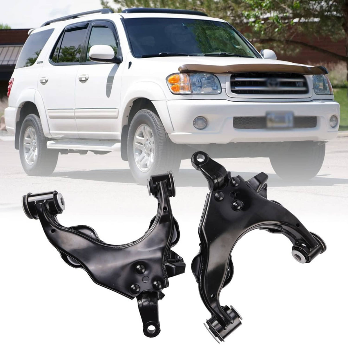 Solidspare Front Lower Control Arms Assy For 2004-07 Toyota Sequoia Tundra K640436 K640437
