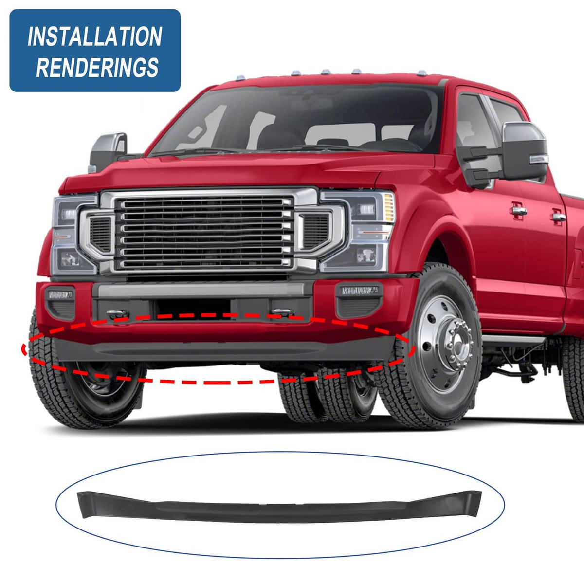 Solidspare Front Lower Bumper Valance NEW For 2020-2022 Ford F250 F350 F450 Super Duty 2WD