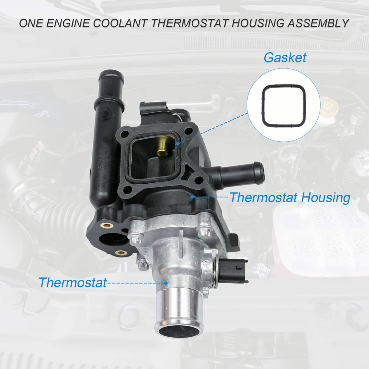 Solidspare Engine Coolant Thermostat Housing Assembly for Chevrolet Sonic Cruze 1.8L New