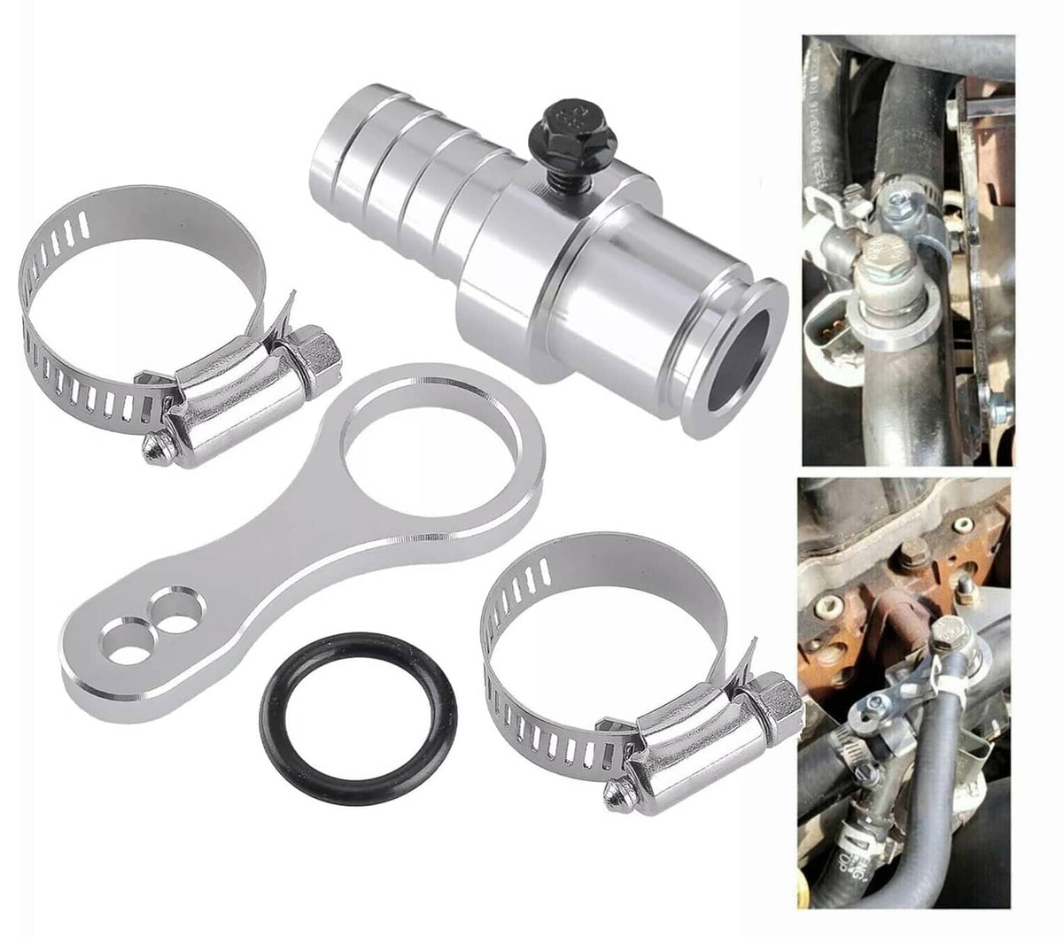 Solidspare Coolant Bypass Hose Barb Adapter Set For 2009-2019 Dodge Ram Cummins 6.7L Diesel