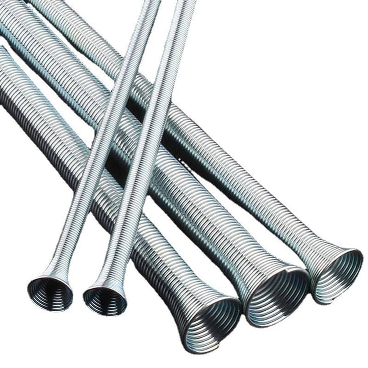 Solid Spare 5pcs 21cm Spring Bending Tube Pipe Bender 1/4" 5/16" 3/8" 1/2" 5/8" Silver Set