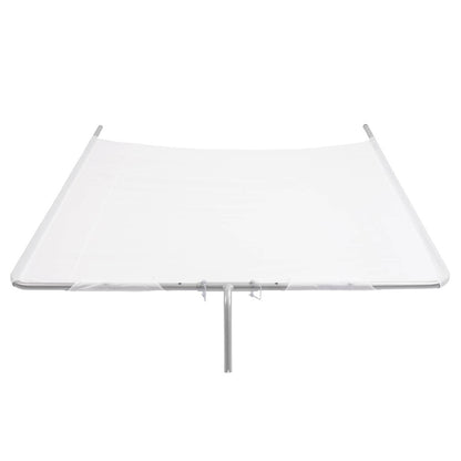 Solidspare Silvery+White Boat Sun Shade For Boats 25 Ft And Under Aluminium Powder Coated