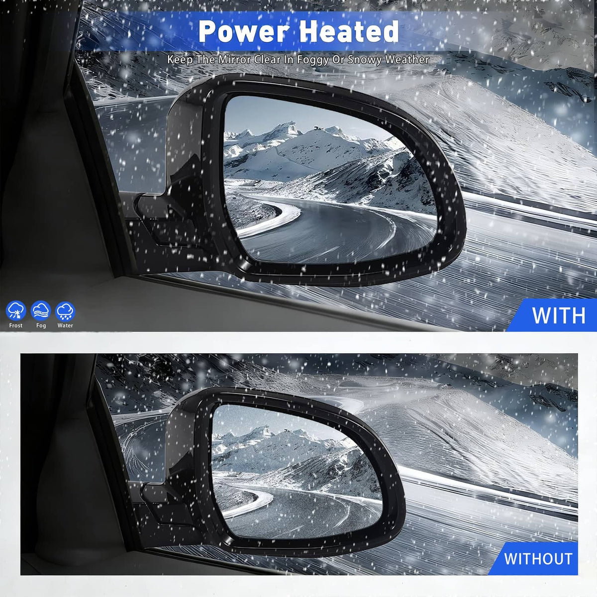 Solidspare Passenger Side Mirror w/ Blind Spot For 2019-2023 BMW 320i 330i 330e 51169854786