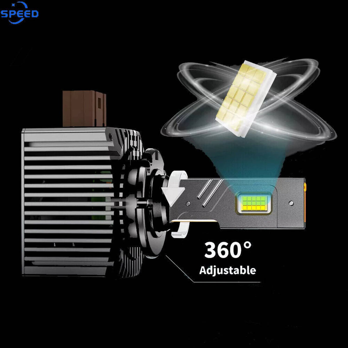 Solidspare Set D1S D1R LED Headlight Bulbs 240W 6000K Super White HID Xenon Conversion Kit
