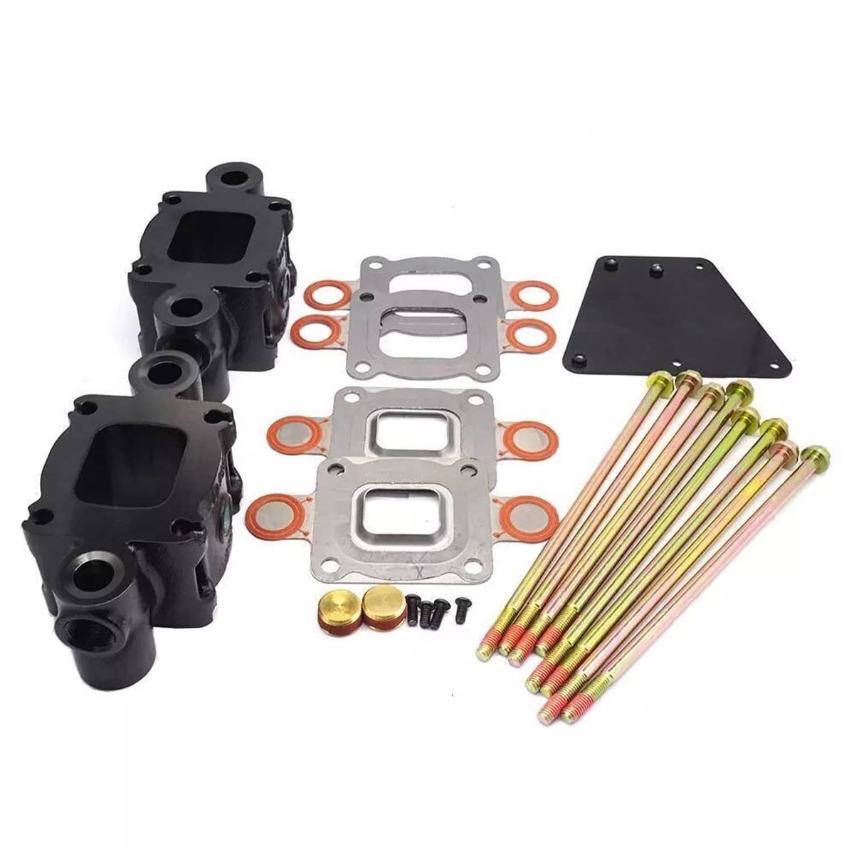 Solid Spare 3Inch Dry Joint Exhaust Closed Cooling Spacer Kit For Mercruiser V6 V8 864929A4