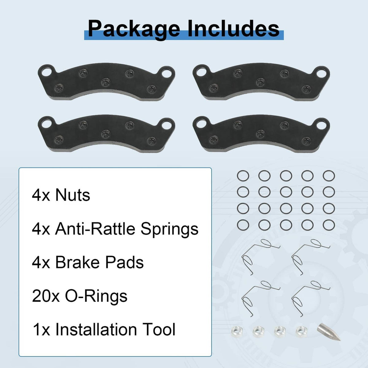 Solidspare Trailer Brake Rotor & Pads 070-006-01, K71-180-00 For Dexter 10K-12K Hydraulic