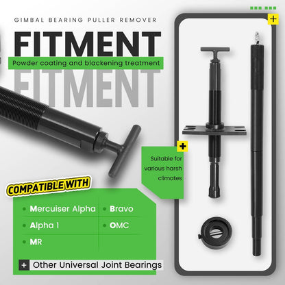 Solidspare BLK Gimbal Bearing Puller + Alignment Tool For Mercruiser Alpha Bravo MR OMC